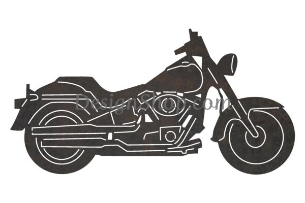Motorcycle Side-Profile DXF File for CNC