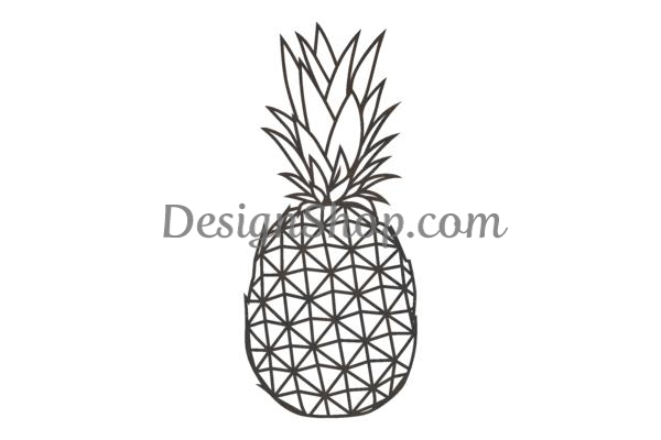 Pineapple Wall Art Dxf File For Cnc