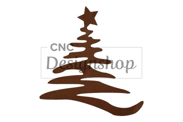 Christmas Tree with Star DXF File for CNC