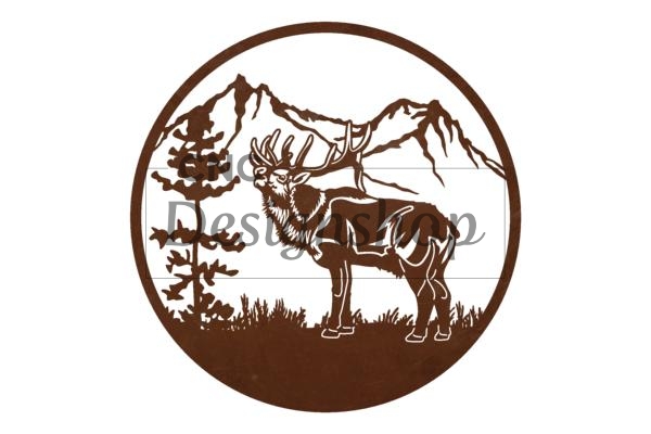 Elk Wall Art - DXF File for CNC