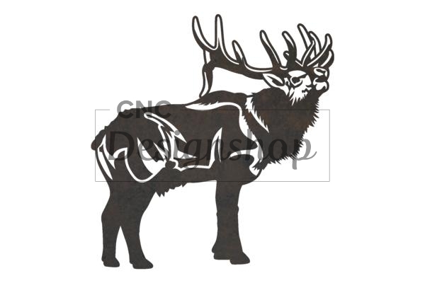 Elk Wall Art - DXF File for CNC
