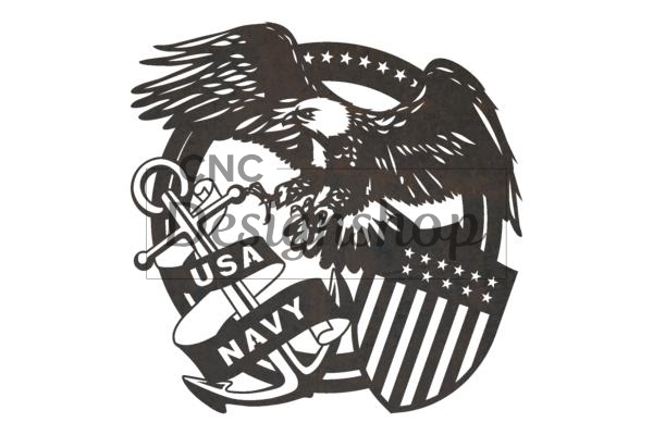 Navy Wall Art - DXF File for CNC