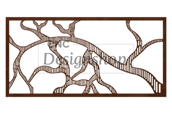 Branches Railing Insert - DXF File for CNC