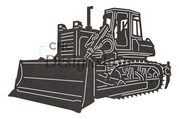 dozer clipart black and white