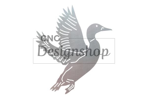 mallard duck flying outline