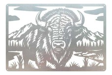 Bison in Mountain Wall Art