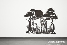 Giraffe and Baby Wall Art