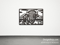 Bison in Mountain Wall Art