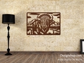 Bison in Mountain Wall Art