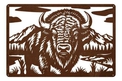 Bison in Mountain Wall Art