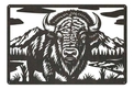 Bison in Mountain Wall Art