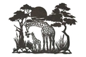 Giraffe and Baby Wall Art