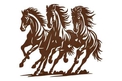 Three Horses Wall Art