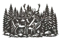 Two Deer Wall Art