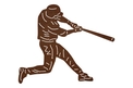 Baseball Player Swinging DXF File