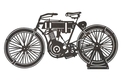 Vintage 1903 Motorcycle DXF File