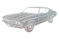 1969 Chevy Chevelle DXF File