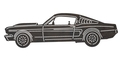 Classic Mustang Side View DXF File