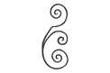 Swirly Half-Moon Curl DXF File