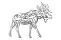 Walking Moose DXF File