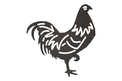 Rooster on One-Leg DXF File