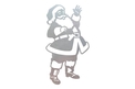 Waving Santa DXF File