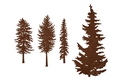 Four Pine Trees DXF File