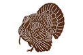 Turkey Showing_Plumage DXF File