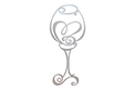 Wine Glass Heart DXF File