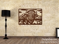 Bison in Mountain Wall Art