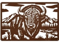 Bison in Mountain Wall Art
