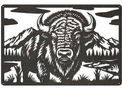 Bison in Mountain Wall Art
