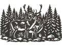 Two Deer Wall Art