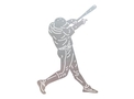 Swinging Baseball Player DXF File