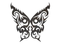 Tribal Butterfly Design DXF File