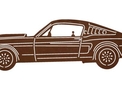 Classic Mustang Side View DXF File