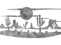 Night Desert Scene DXF File