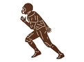 Football Player Running DXF File