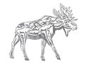 Walking Moose DXF File