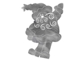 Wavy Bearded Santa DXF File