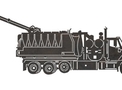 Sewage Suction Tanker Side-View DXF File