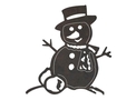 Smiling Snowman DXF File