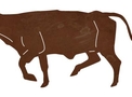 Walking Steer Silhouette DXF File