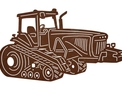 Side View - Crawler Tractor DXF File