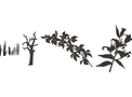 Four Tree Scenes DXF File