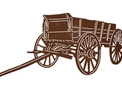 Old-fashioned Wooden Wagon DXF File