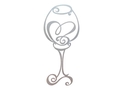 Wine Glass Heart DXF File