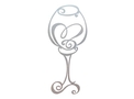 Wine Glass Heart DXF File