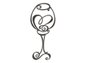 Wine Glass Heart DXF File