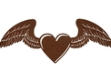 Large Winged Heart DXF File